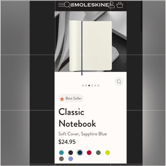 MOLESKINE *BLUE* Softcover Ruled Notebook, sz 8.5 x 5 - Picture 2 of 8